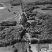 Aerial view of Loudoun Castle, gardens, estate policies and fairground, taken from the E.