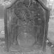 View of the gravestone of John Cameron dated 1734, in Greyfriars Burial Ground, Perth.