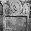 View of headstone for James and John Stewart dated 1805, in Kilmahog Churchyard.