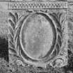 View of west face of gravestone for Mary Ann Watson, dated 1816, in the churchyard of Glenshee Church. 