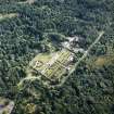 Oblique aerial view centred on the walled garden, taken from the NE.