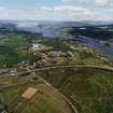 General oblique aerial view looking across the hospital towards Dumbarton, Greenock and the Firth of Clyde, taken from the SE.