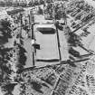 Oblique aerial view centred on the football ground, taken from the SE.