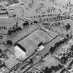 Oblique aerial view centred on the football ground, taken from the WNW.