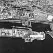 Dundee, Dundee Harbour, Camperdown Dock.
Oblique aerial view from South-East of Victoria Dock, Camperdown Dock and the Queen Elizabeth Wharf.