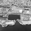 Dundee, Dundee Harbour, Camperdown Dock.
Oblique aerial view from South-East of Camperdown Dock and King George V Wharf.