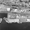 Dundee, Dundee Harbour, Camperdown Dock.
Oblique aerial view from South-East of Camperdown Dock and King George V Wharf.