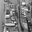 Dundee, Dundee Harbour, Caledon West Wharf.
Oblique aerial view.