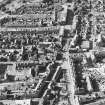 Oblique aerial view centred on the churches and Perth Road, taken from the E.