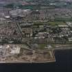 General oblique aerial view of Dundee centred on the school and playing fields, taken from the S.