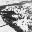 Abercairny House, oblique aerial view, taken from the NW, centred on the country house and East Walled Garden.