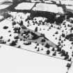 Abercairny House, oblique aerial view, taken from the SSE, centred on the ponds.