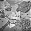 General aerial view showing castle and grounds.