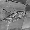 Oblique aerial view centred on the village of Fowlis Wester, taken from the WSW.