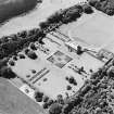 Oblique aerial view of Kinross House country house with garden and gate, taken from the ENE.