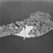 Lochleven Castle.
General oblique aerial view.