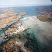 General oblique aerial view over the causeway and Creagorry, looking towards The Minch, taken from the NW.