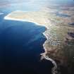 General oblique aerial view looking over Balvanich and Benbecula airport, towards Grimsey in the distance, taken from the W.