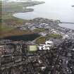 Oblique aerial view centred on Stornoway town centre, taken from the NNW.