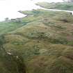 General oblique aerial view of the remains of the planticrubs, enclosures, building and quarries, taken from the SE.