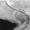 Aerial view of Orkney, Sandi Sand, anti-tank blocks in the inter-tidal area, taken from the NW.