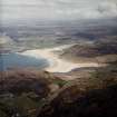 General oblique aerial view centred on Torrisdale Bay with the village of Bettyhill adjacent, taken from the WNW.