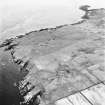 Stroma, oblique aerial view, taken from the NNE, centred on Uppertown township.