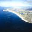 General oblique aerial view over the Isle of Benbecula with Eaval and North Uist in the distance, taken from the SW.