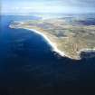 General oblique aerial view over the Isle of Benbecula with Eaval and North Uist in the distance, taken from the SW.