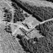 Oblique aerial view of Easter Cudrish centred on the remains of a farmstead, taken from the WNW.