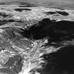 Oblique aerial photograph looking N across Allt Fionndrigh to Meall Glas-choire.