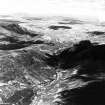 Oblique aerial photograph looking N across Allt Fionndrigh to Meall Glas-choire.