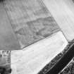 Oblique aerial view centred on the cropmarks of pits and further cropmarks, taken from the SE.