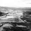 Oblique aerial view of Strathspey under flood water, taken from the SSW.