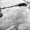 Old Town of Leys, oblique aerial view, taken from the SE, centred on the cropmarks of a palisaded enclosure.
