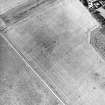 Balblair, oblique aerial view, taken from the SE, centred on the cropmark of an oval enclosure.