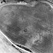 Pityoulish, oblique aerial view, taken from the NW, centred on the cropmarks of a round house, pits and a possible souterrain.