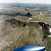 General oblique aerial view looking over Cairn Lochan and the Cairngorms towards the Grampian mountains, taken from the NW.