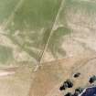 Mains of Garten, oblique aerial view, taken from the NW, centred on the cropmarks of a barrow cemetery.