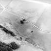 Oblique aerial view of the moated site, taken from the ENE.