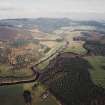 General oblique aerial view from Craigmeadow farmsteading, taken from the SW looking NE along the River Don towards Bennachie, with My Lord's Throat on the left side of photograph.