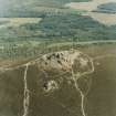 Oblique aerial view centred on the remains of the fort, taken from the NNW.