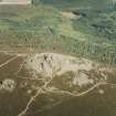 Oblique aerial view centred on the remains of the fort, taken from the WNW.