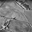 Tillyorn, oblique aerial view, taken from the SW, showing the cropmark of a settlement enclosure in the centre of the photograph.