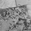 Oblique aerial view of Hill of Keir centred on the remains of an enclosure, with rig adjacent. Taken from the W.