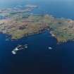 General oblique aerial view of Muck centred on Port Mor, taken from the SSE.