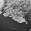 Oblique aerial view of Duart centred on the remains of the township, rig, field-system and head-dyke, taken from the WSW.