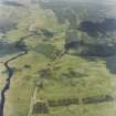 General oblique aerial view looking along the River Dochart, taken from the SW.