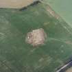 Oblique aerial view centred on the excavation of the timber hall, taken from the NNE.