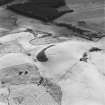 Oblique aerial view centred on the remains of the fort, taken from the NE.